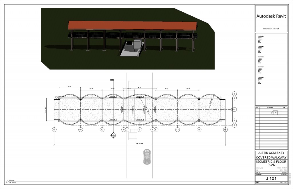 2013JCWalkway - Sheet - J 101 - ISOMETRIC & FLOOR PLAN